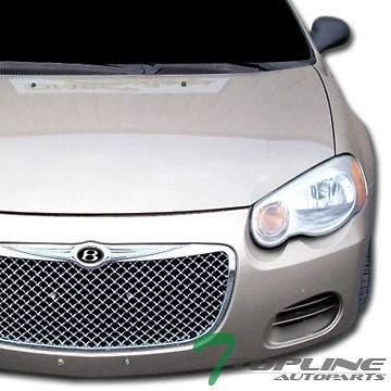 CHROME LUXURY MESH FRONT HOOD BUMPER GRILL GRILLE 2004 2006 CHRYSLER 