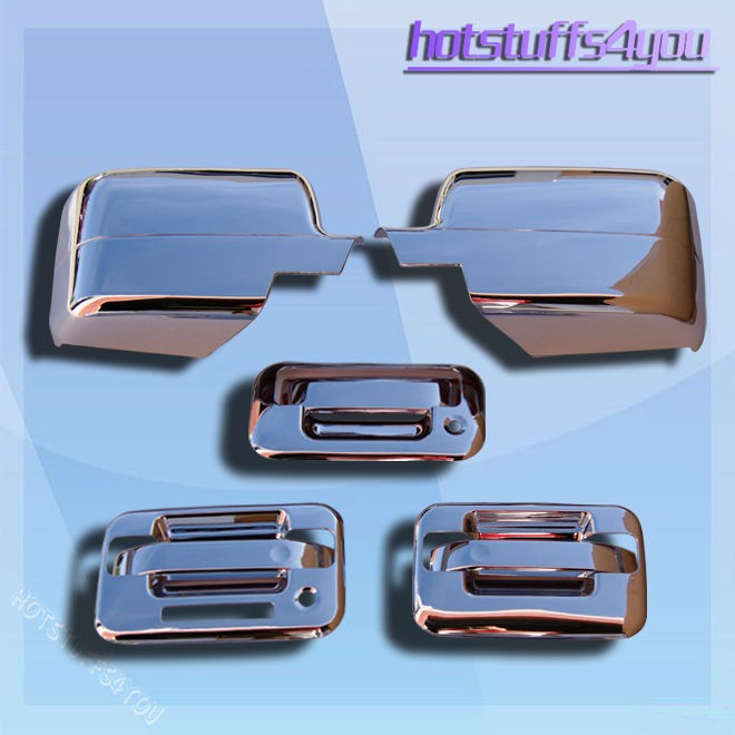   Ford F150 F 150 Chrome Rear Tailgate 2 Door Handle Covers Mirror Caps