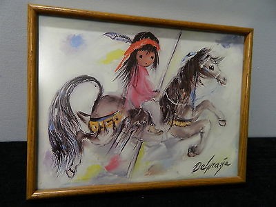 De Grazia A Merry Little Indian Framed Print B307