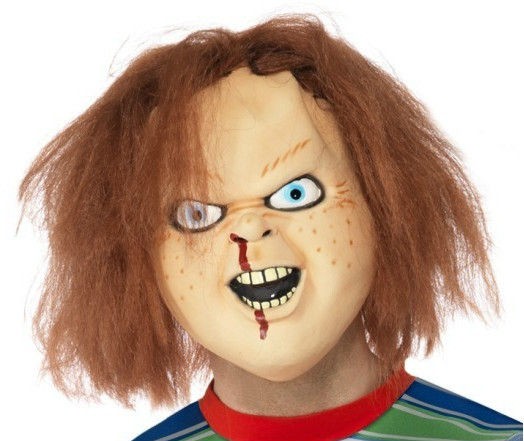 NEW ADULT CHUCKY CHILDS PLAY 2 FANCY DRESS COSTUME LATEX HALLOWEEN 