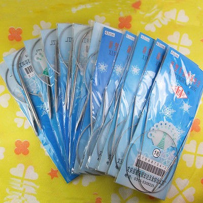 13pcs 17 43cm Stainless Circular Knitting Needles Size 6 18