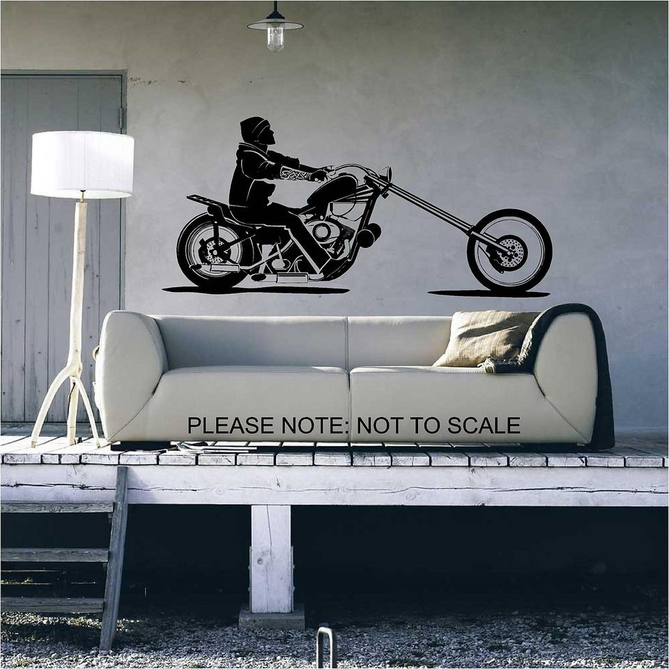 CHOPPER BIKE TATTOO   WALL STICKER   VINYL WALL ART