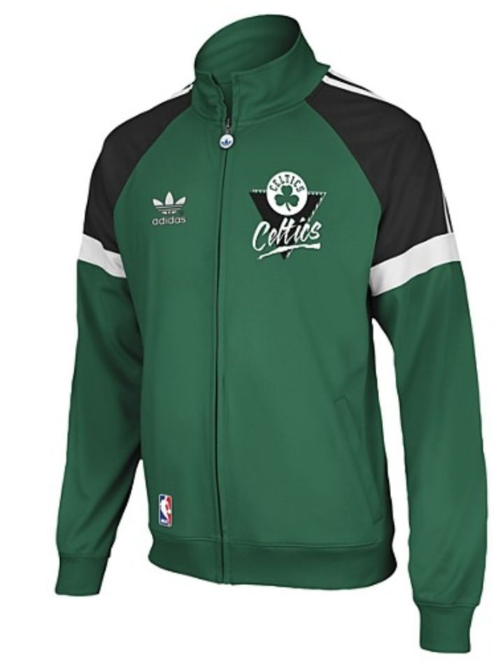   Originals BOSTON CELTICS Track Top Jacket Black Silver Trefoil NBA