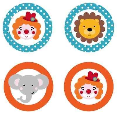 Big Top Circus Edible Cupcake Toppers Decoration