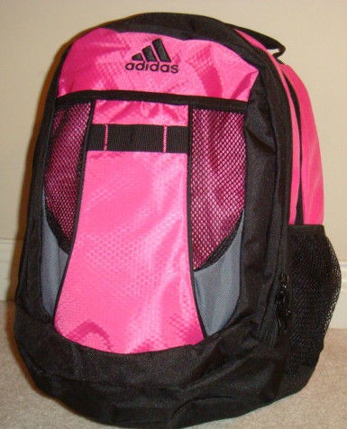 ADIDAS CAIDYN BACKPACK/BOOKB​AG/SCHOOL BAG/MOCHILA BLACK/HOT PINK 