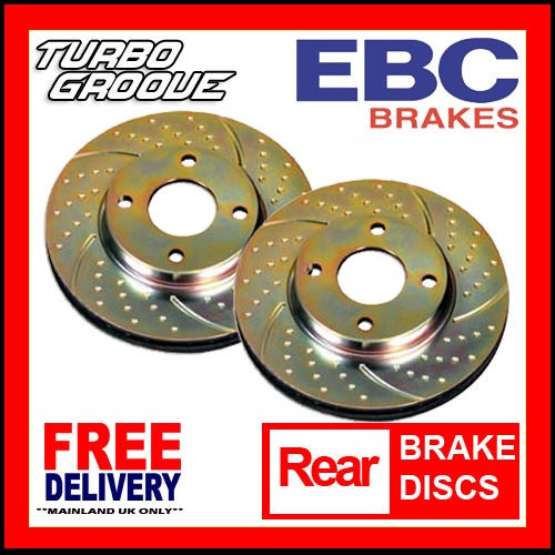 REAR EBC TURBO GROOVE BRAKE DISCS SEAT IBIZA 1.4 TD 03 08