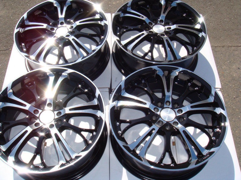   5x110 Black Wheels Focus S60 S80 Cobalt HHR Taurus Cougar 5 Lug Rims