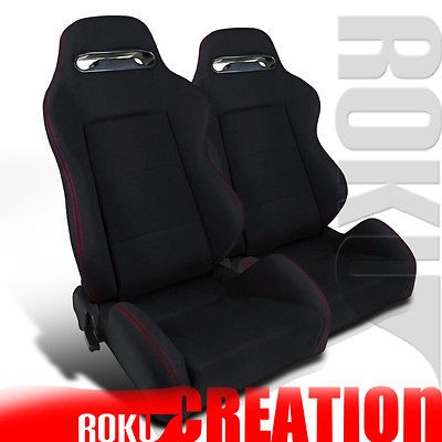 HONDA ACCORD CIVIC PRELUDE S2000 JDM BLK RACING SEATS R