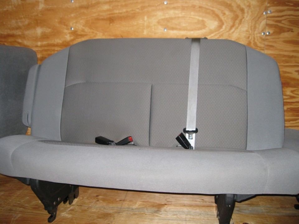 08 12 Ford Econoline Van 2nd Row 3 Passenger XLT Gray Cloth Bench Seat