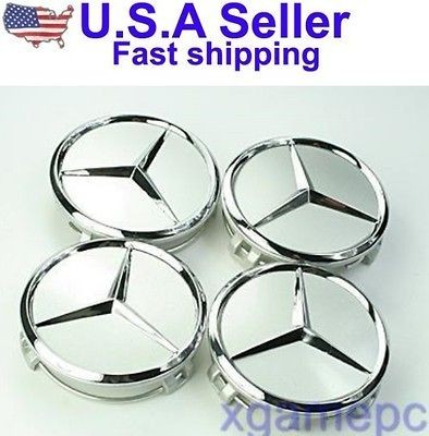 MERCEDES BENZ CENTER CAPS WHEEL 3 INCH CLK SLK CL ML SL CLASS (HHHHH)