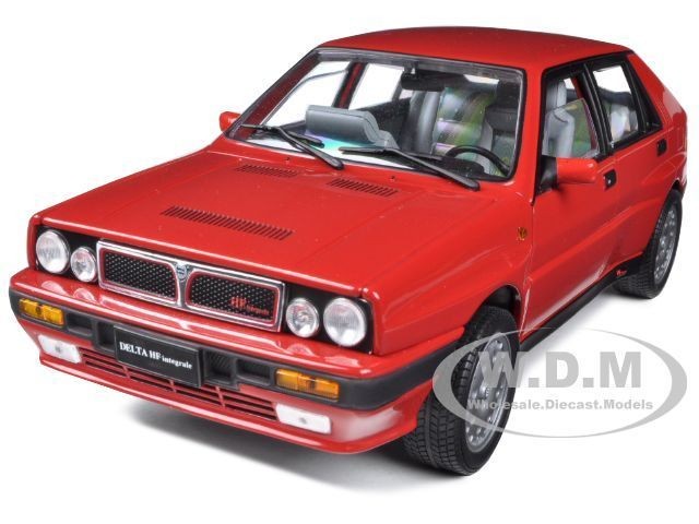 1990 LANCIA DELTA HF INTEGRALE 8V RED 1/18 DIECAST CAR MODEL BY 