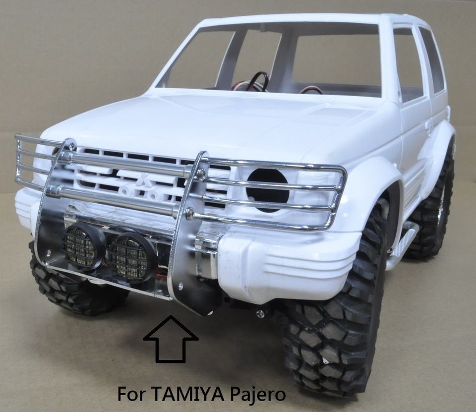 JV Shop TAMIYA CC01 PAJERO Metal bumper bar with LED Lens Set