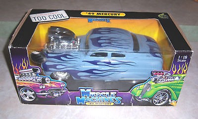 Muscle Machines   49 Mercury   Light Blue with Flames   118