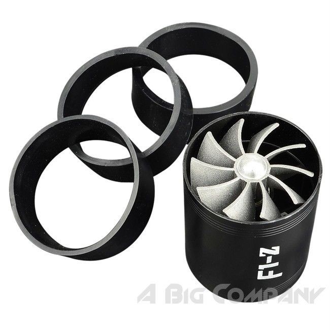 F1 Z DOUBLE PROPELLER TURBO SUPERCHARGER AIR INTAKE FUEL SAVER ECO FAN 