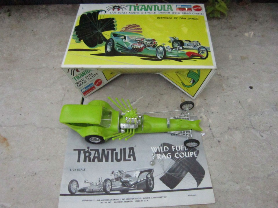 Vintage 1968 Drag Racing 1/24 Trantula Monogram Kit Model Car Hot Rod 