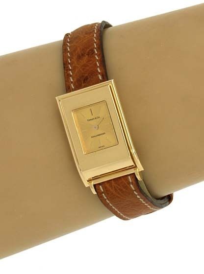 TIFFANY & CO. SCHLUMBERGER 18K GOLD LADIES WRIST WATCH