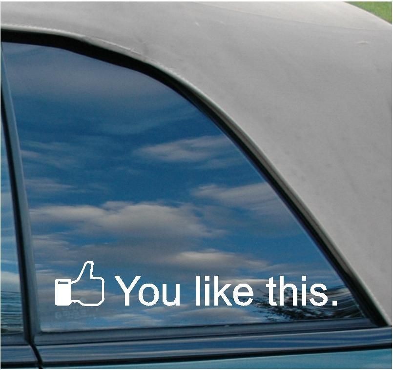   Like This Facebook funny nice jdm car decal sticker vw vr6 gti camaro