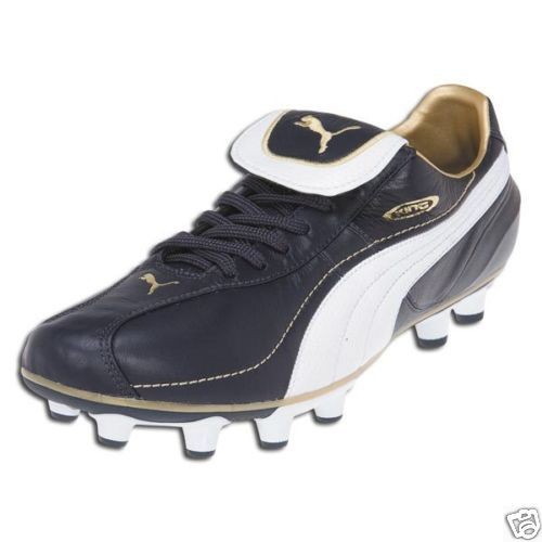 PUMA King XL i FG Soccer Shoes Navy/White Size 9.5