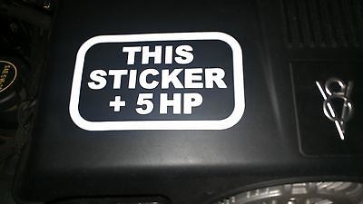   Adds 5 Horsepower JDM horse power decal vw vr6 funny camaro new