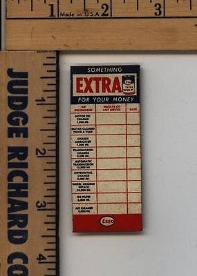 Vintage Esso Oil Change {Lub.} sticker style 3 date8 52