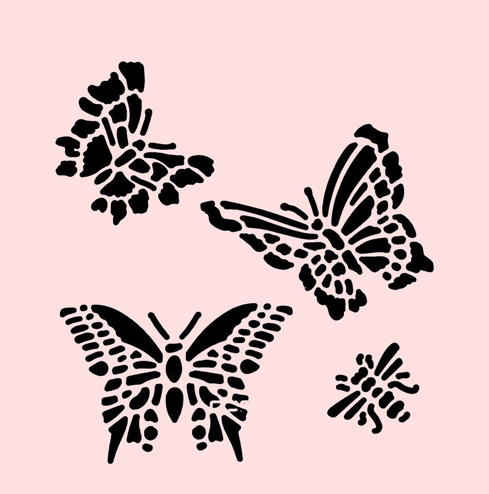   STENCIL MINI BUTTERFLIES BUG CRAFT STENCILS TEMPLATE NEW 7 X 5