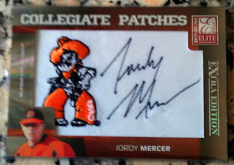 JORDY MERCER 2008 Donruss Auto RC 163/247 Pirates OSU