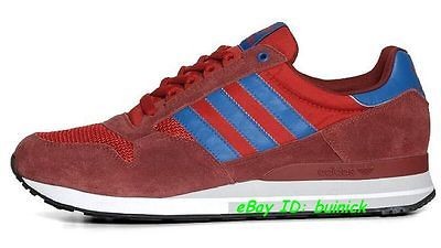 ADIDAS ZX 500 Trainers Red Blue Suede Mesh running marathon 8000 new 