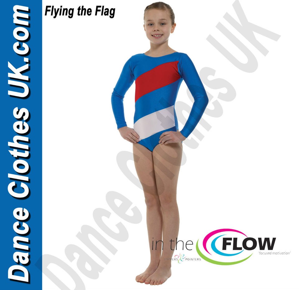 Gymnastics Leotard* in Team GB Colours of Red White and Blue QUALITY 