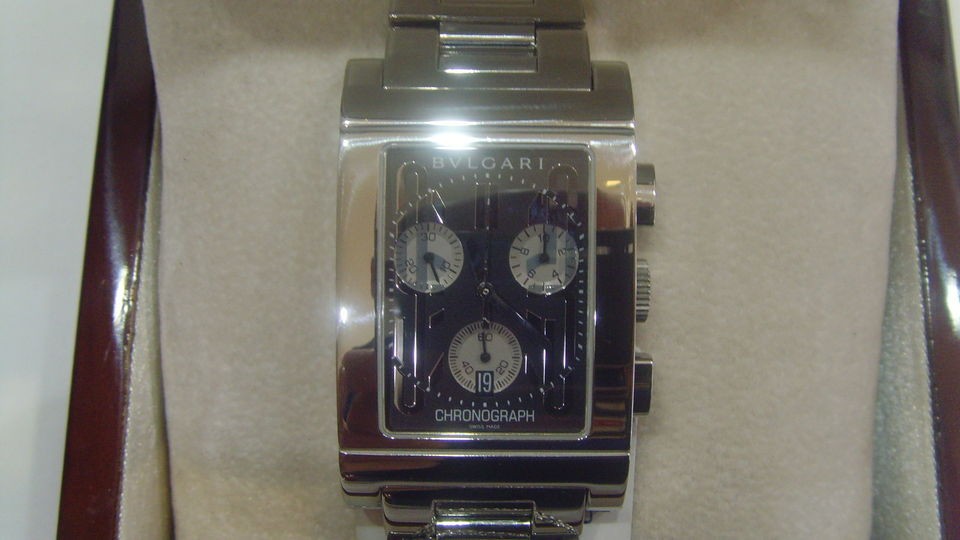   RETTANGOLO CHRONOGRAPH WATCH /BOX/PAPERS Wrist Watch Scratch resistant