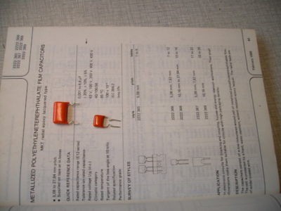 100 CAPACITORS MKT PHILIPS TYPE 2222 365 0.47 UF 63 VOLT