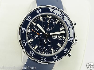   IWC Stainless Steel Aquatimer Chronograph Blue Mens Watch IW376711