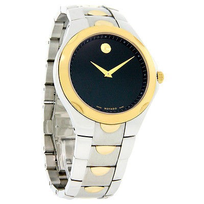 Movado Luno Mens Two Tone Stainless Steel Swiss Quartz Dress Watch 