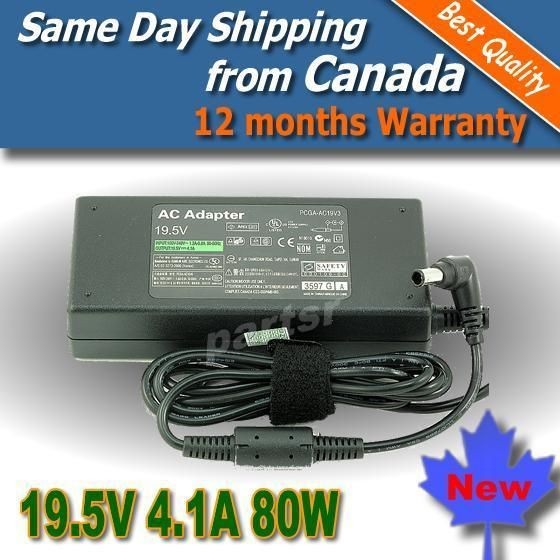 New 80W AC Adapter Charger Sony PCG 71211L PCG 71212L PCG 71213L PCG 