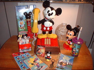 MICKEY MOUSE WALT DISNEY PRODUCTIONS PHONE, PLUS OTHER MICKEY 