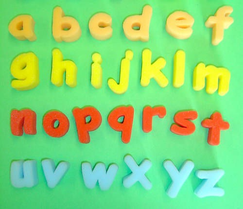 SPONGE FOAM a z ALPHABET LETTERS LEARN TO SPELL BATH TOYS