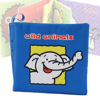 Baby Book Fabric Toy Animals Object recognition best child learning 