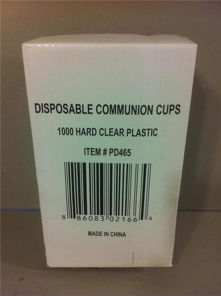 1000 CLEAR COMMUNION CUPS DISPOSABLE 1.25 TALL 1000/ BOX FREE 