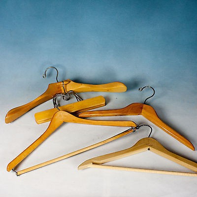 LOT 4 Solid Wood Suit Coat Jacket Hangers High Quality Closet Setwell 