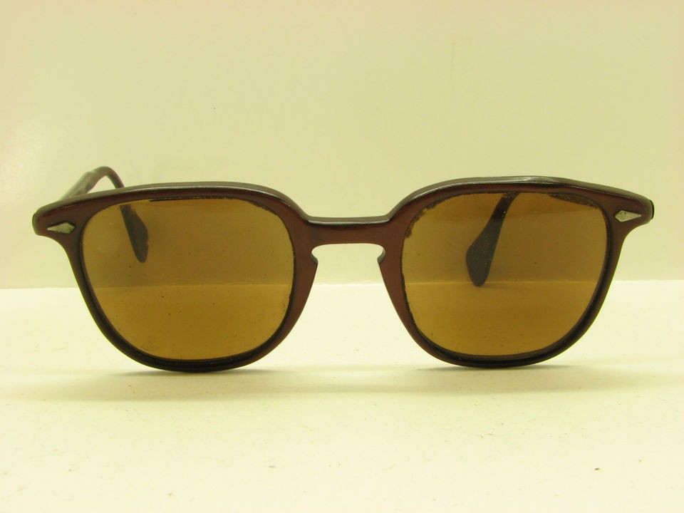   ao AMERICAN OPTICAL HORN RIMMED eyeglass sunglass FRAMES ONLY brown W
