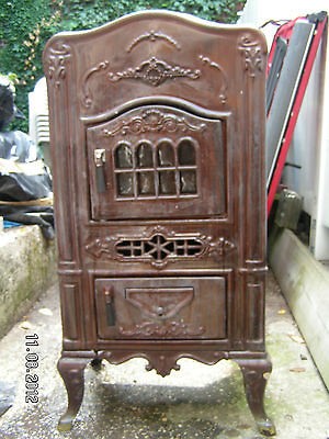   PORCELAIN WOOD GRAIN  WOOD,COAL OR GAS PARLOR STOVE WITH BUILT IN FLUE