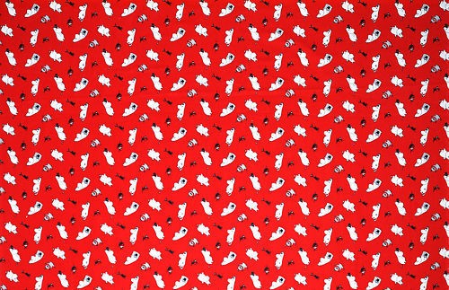 Moomin Thin Canvas Fabric Red 147 x 110 cm Finlayson
