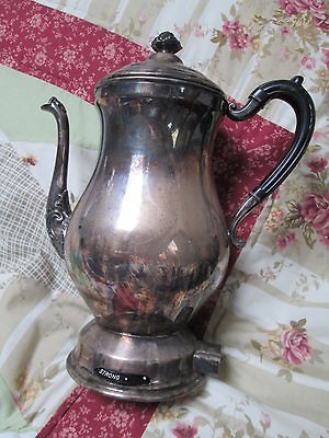 VINTAGE THE SILEX CO. SILVERPLATE AUTOMATIC COFFEE POT/PERCOLATOR