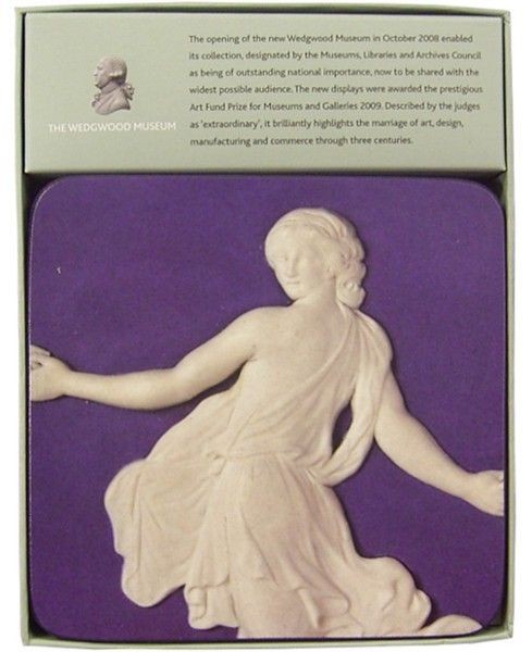 WEDGWOOD JASPER PORTLAND BLUE DANCING HOURS 4 COASTERS