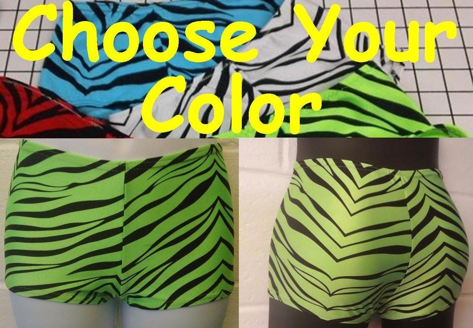 Zebra Striped Dance Shorts Girls Spandex Booty Shorts Girls Youth