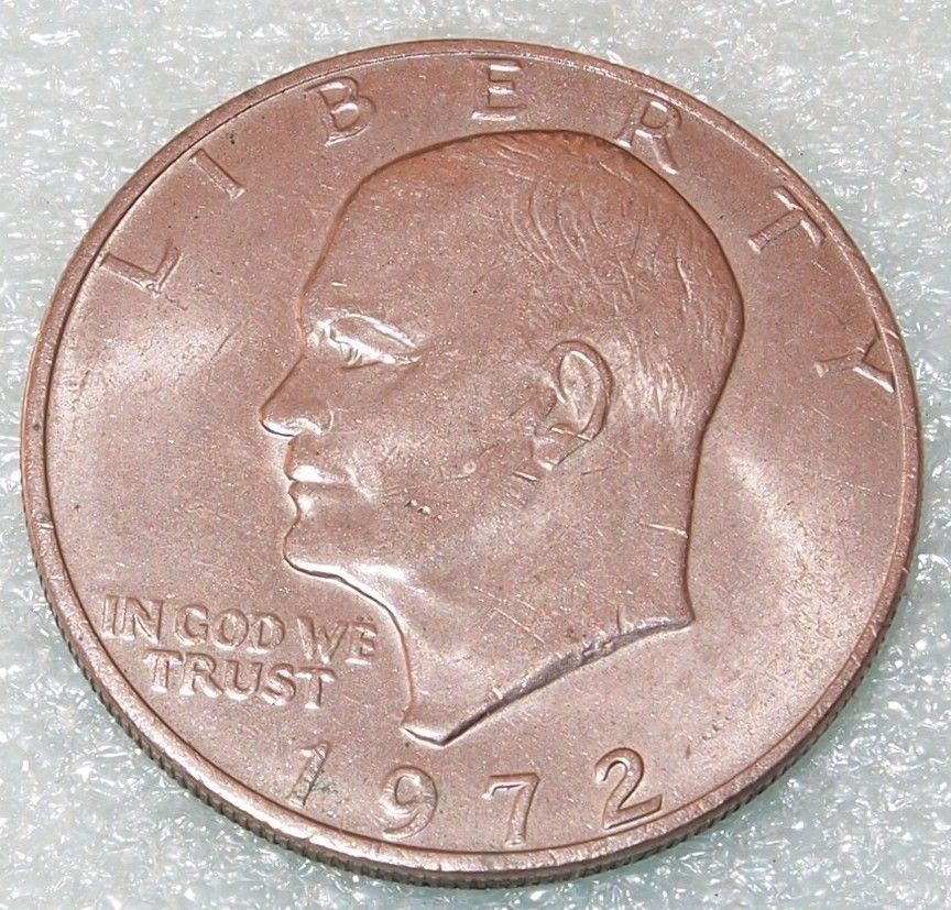 1972 one dollar coin in Eisenhower (1971 78)