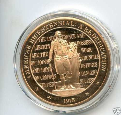 1975 AMERICAN BICENTENNIAL A REDEDICATION BRONZE COIN