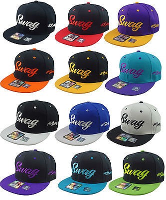 NEW VINTAGE SWAG FLAT BILL SNAPBACK CAP HAT MANY COLORS AVAILABLE