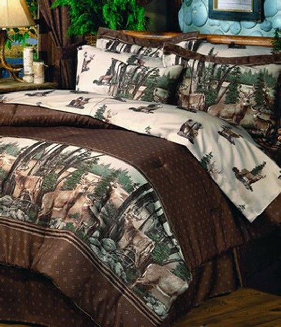 WHITETAIL DREAMS 8 pc QUEEN comforter set Deer