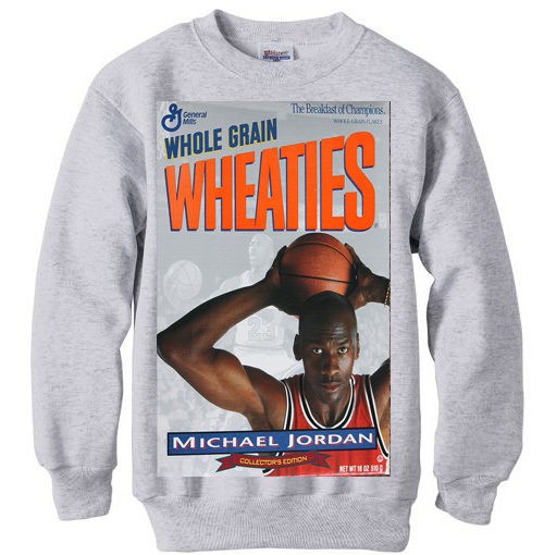 WHEATIES nike Michael Air Jordan spike lee last shot SWEATSHIRT 