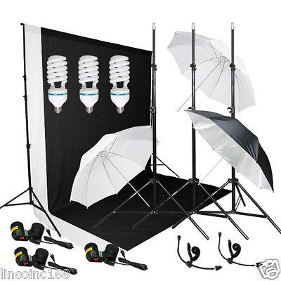 Photography Lighting Muslin Backdrop Stand Studio Kit Linco